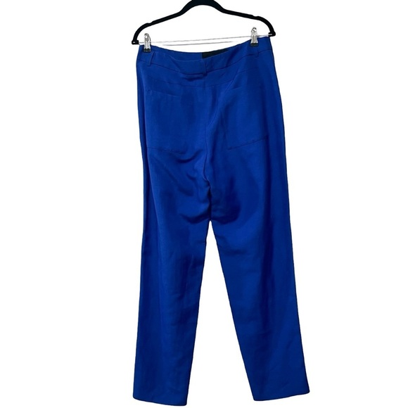 NEW DOROTHEE SCHUMACHER High Waist Linen Resort Trousers Cobalt Blue Sz L - Picture 3 of 6